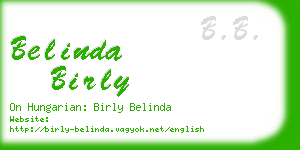 belinda birly business card